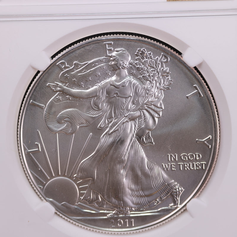 2011-W, American Silver Eagle, Reverse of 2007, NGC Certified. Store