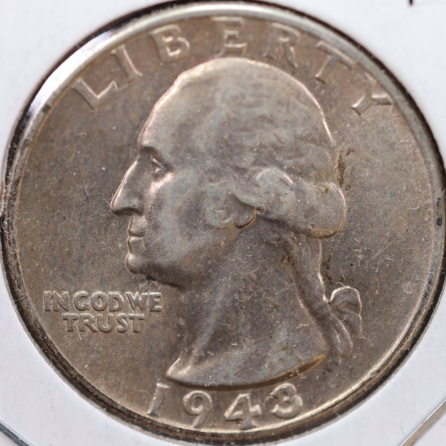 1943 Washington Quarter, Mint State Uncirculated Coin, Store #QR992