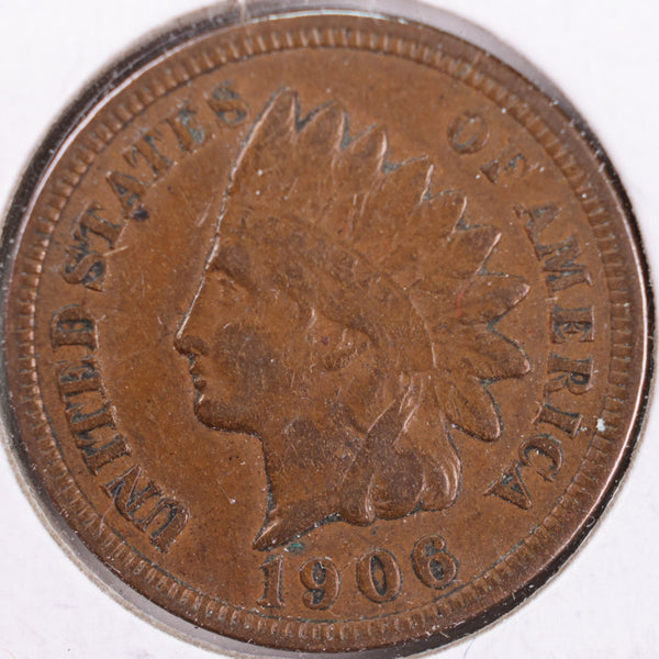 1906 Indian Head Cent, Very Fine+ Circulated Coin, Store #CT0418