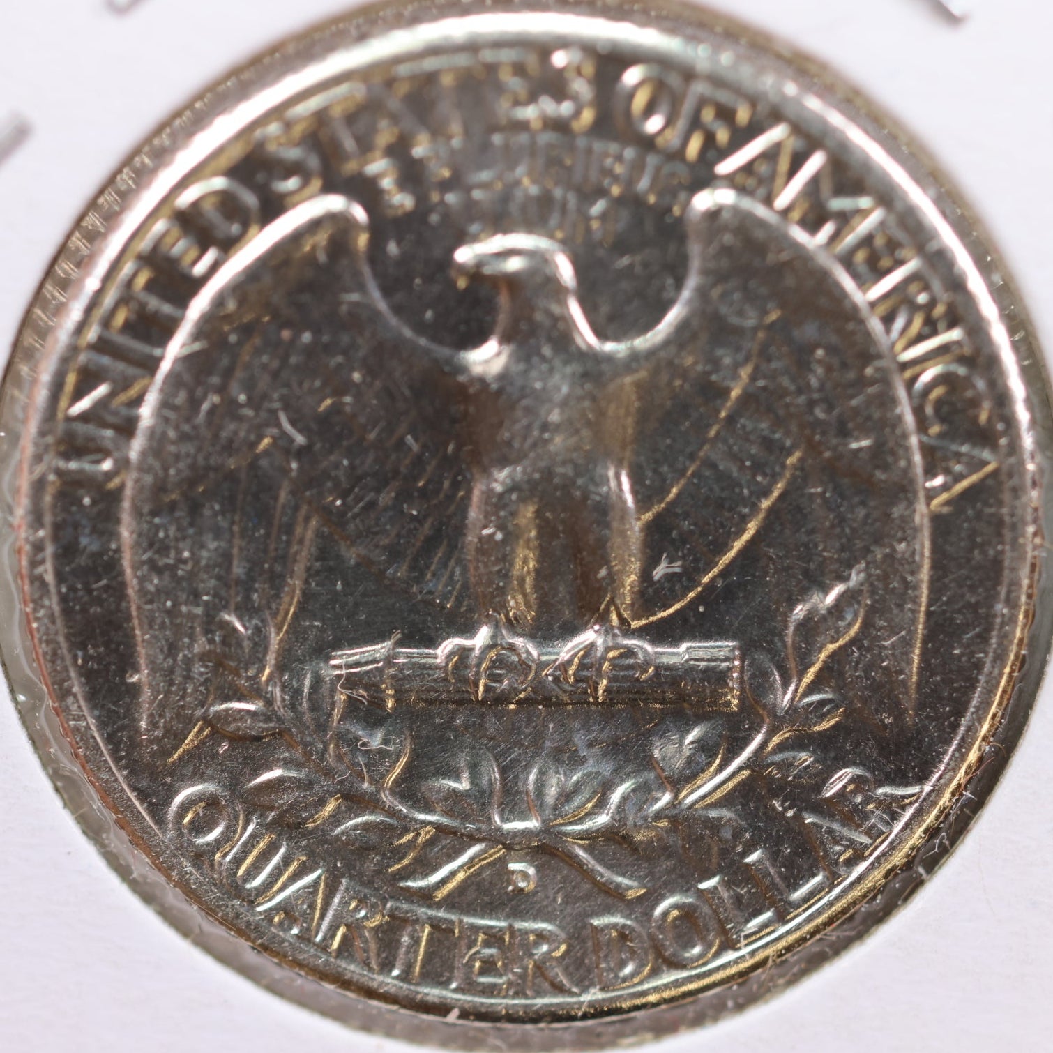 1943-D Washington Quarter, Mint State Uncirculated Coin, Store #QR994