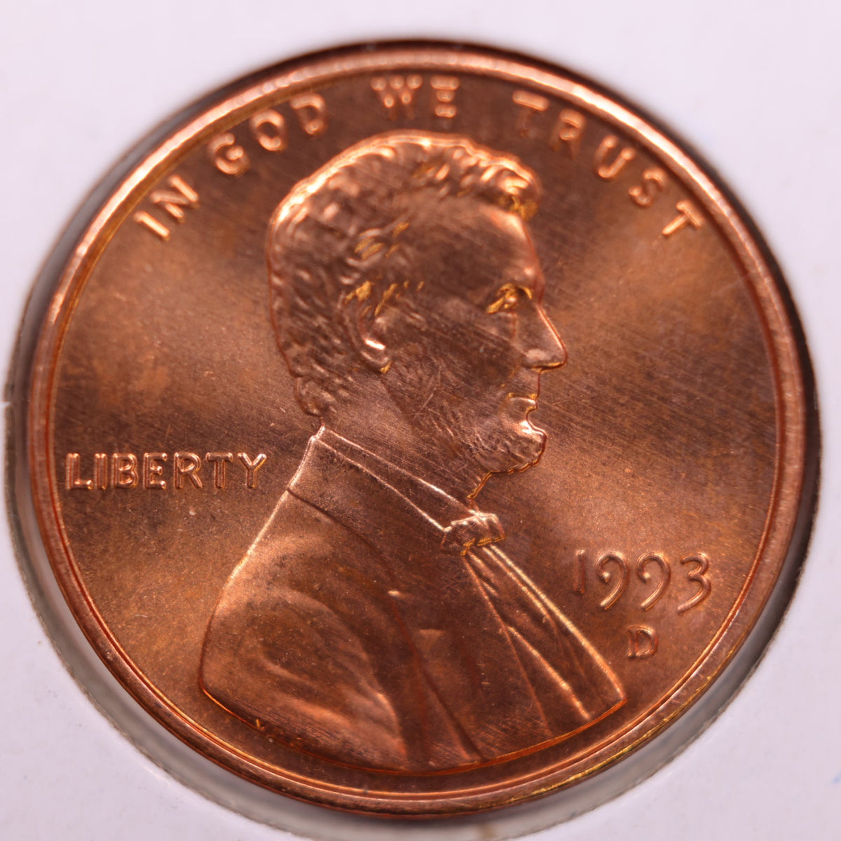 1993-D Lincoln Memorial Cent, Uncirculated Coin, Store #CT1759