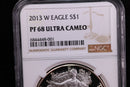 2013-W American Silver Eagle, Proof Strike, NGC Certified. Store