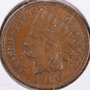 1906 Indian Head Cent, Abt Uncirculated Coin, Store