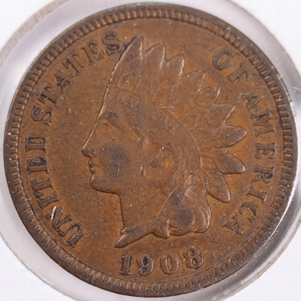 1908 Indian Head Cent, Very Fine Circulated Coin, Store #CT0425