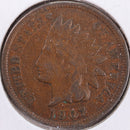 1907 Indian Head Cent, Very Fine Circulated Coin, Store
