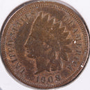 1908-S Indian Head Cent, Extra Fine Circulated Coin, Store