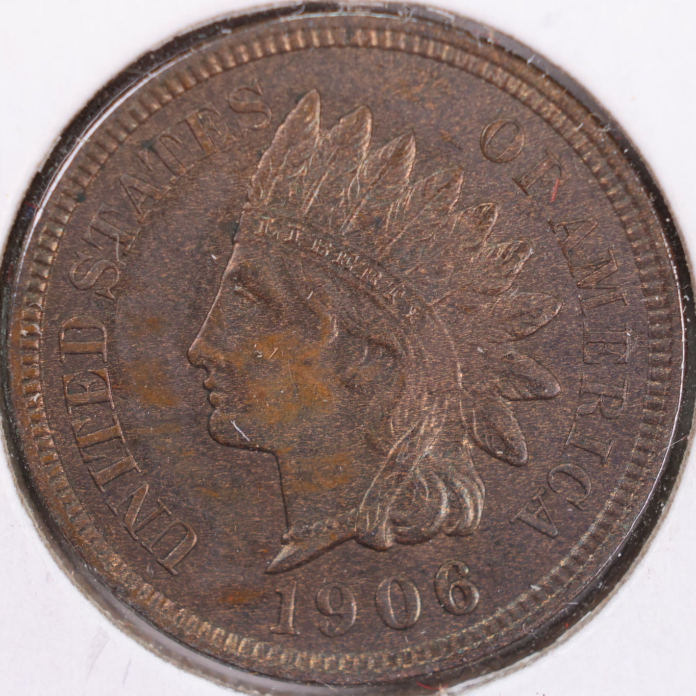 1906 Indian Head Cent, Mint State+ Uncirculated Coin, Store #CT0429