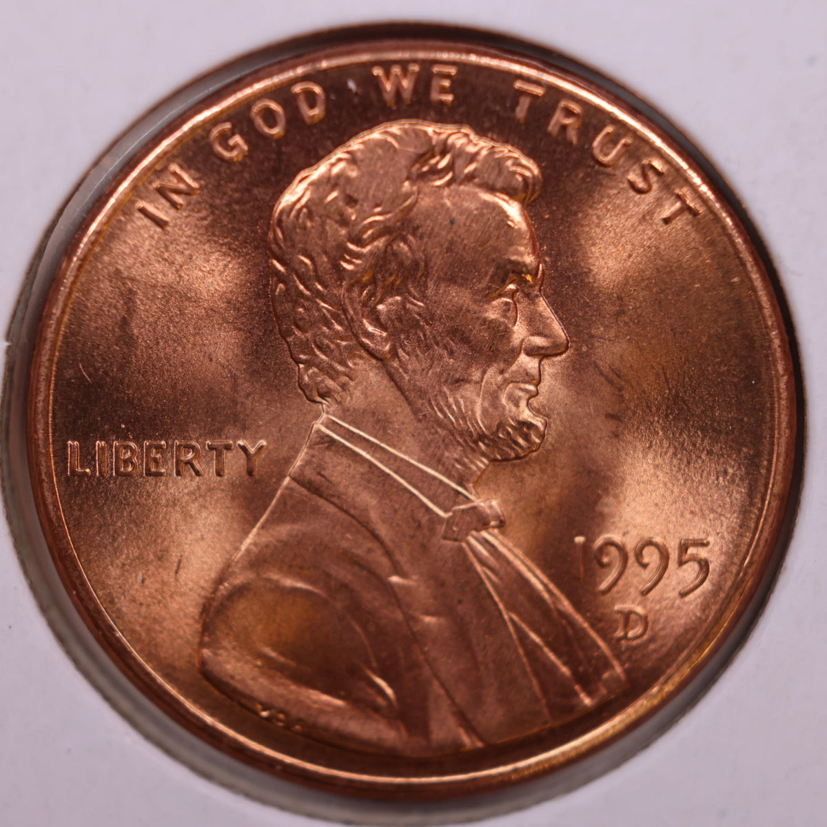 1995-D Lincoln Memorial Cent, Uncirculated Coin, Store #CT1765