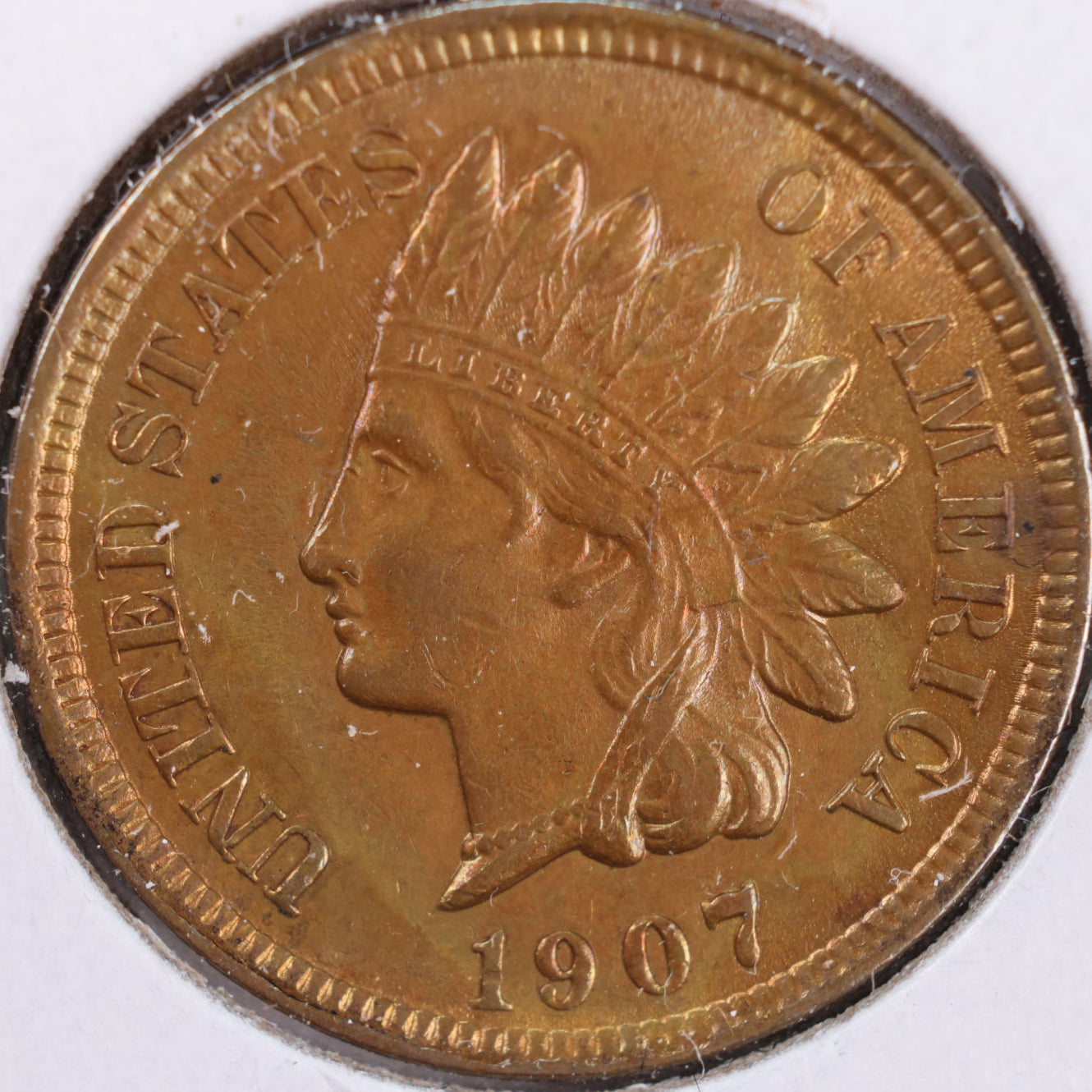 1907 Indian Head Cent, Mint State Uncirculated Coin, Store #CT0433