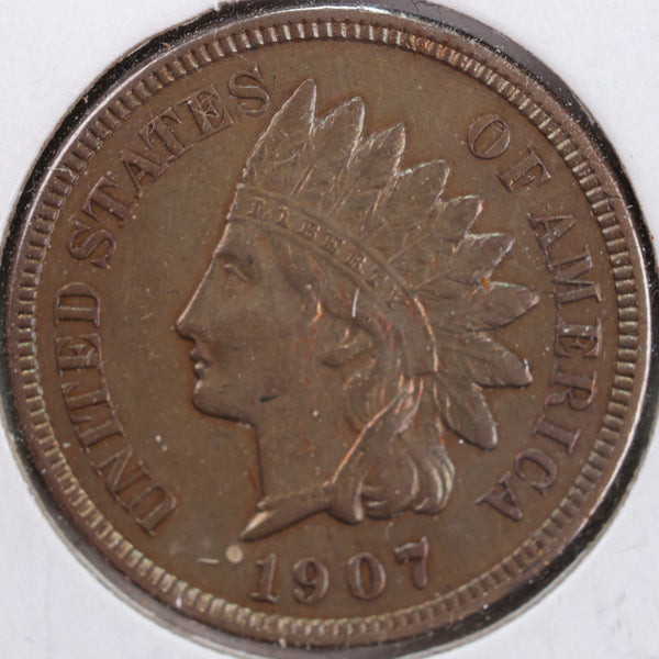 1907 Indian Head Cent, Mint State Uncirculated Coin, Store #CT0434