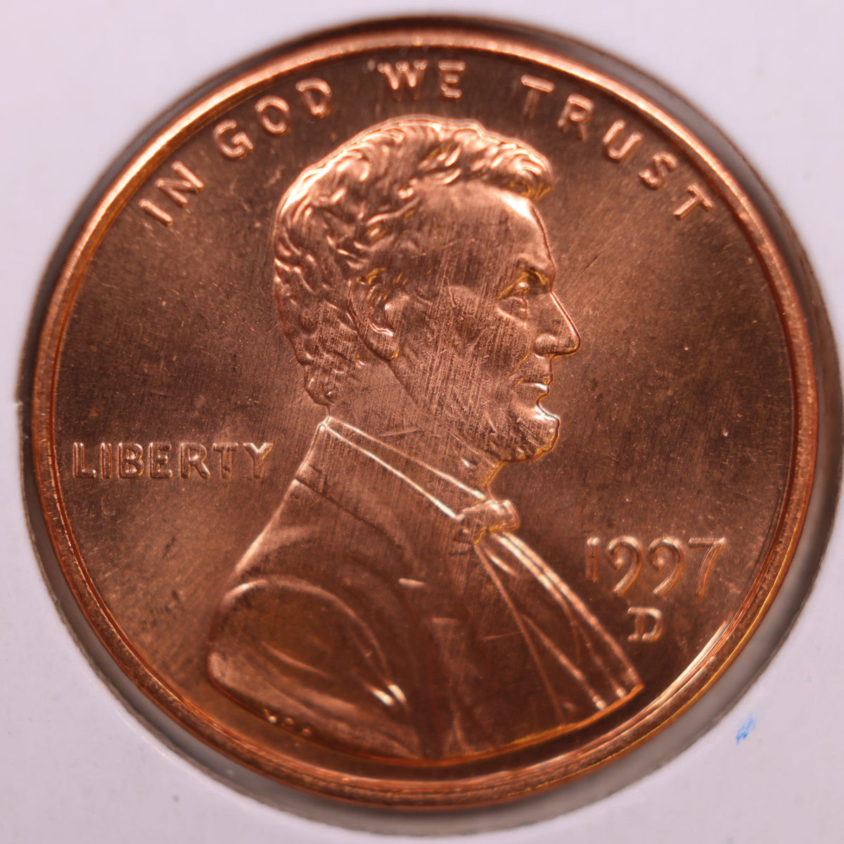 1997-D Lincoln Memorial Cent, Uncirculated Coin, Store #CT1771
