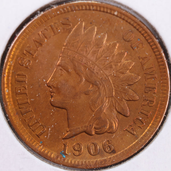 1906 Indian Head Cent, Mint State Uncirculated Coin, Store #CT0437