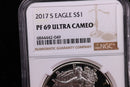 2017-W American Silver Eagle, Proof Strike, NGC Certified. Store