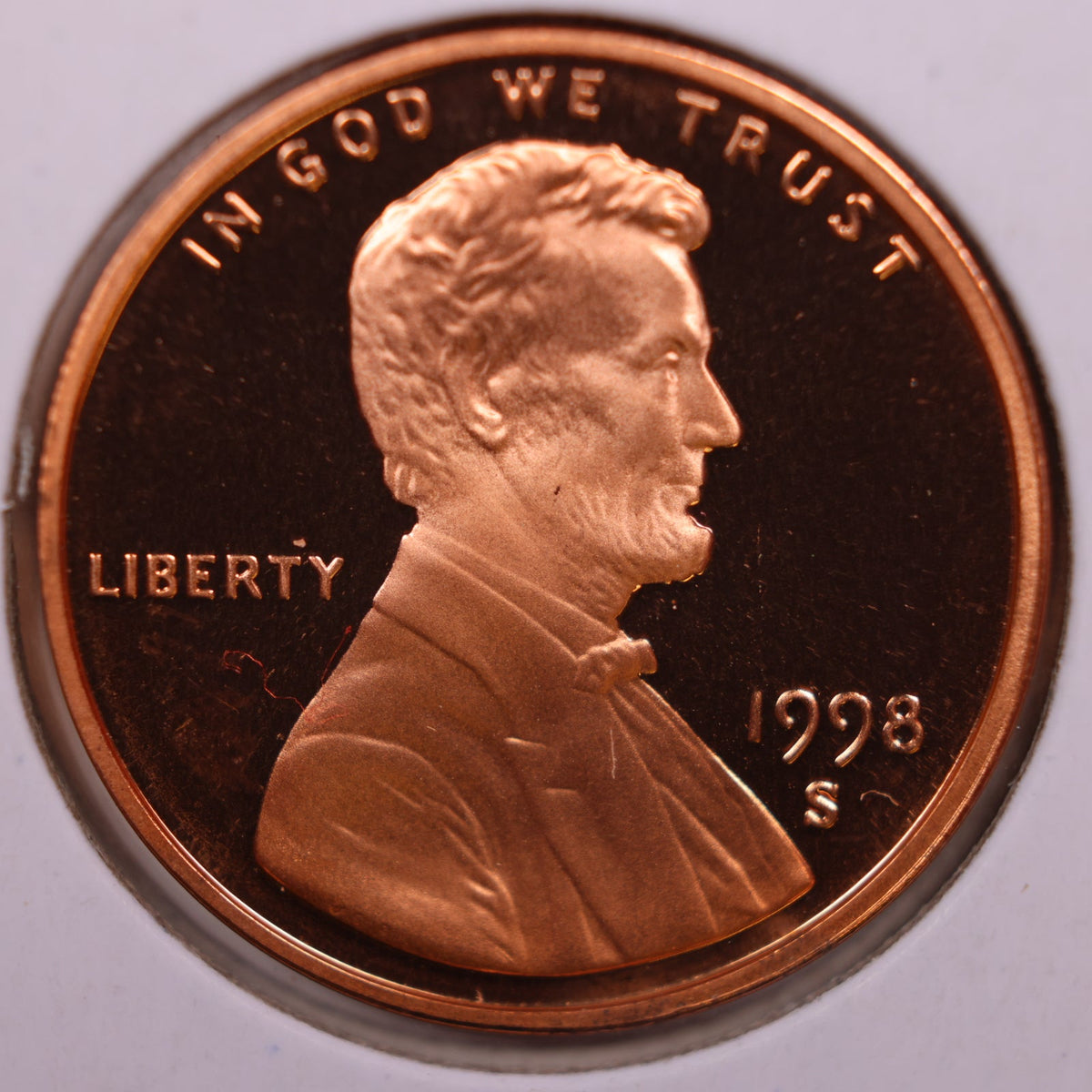 1998-S Lincoln Memorial Cent, Proof Uncirculated Coin, Store #CT1775