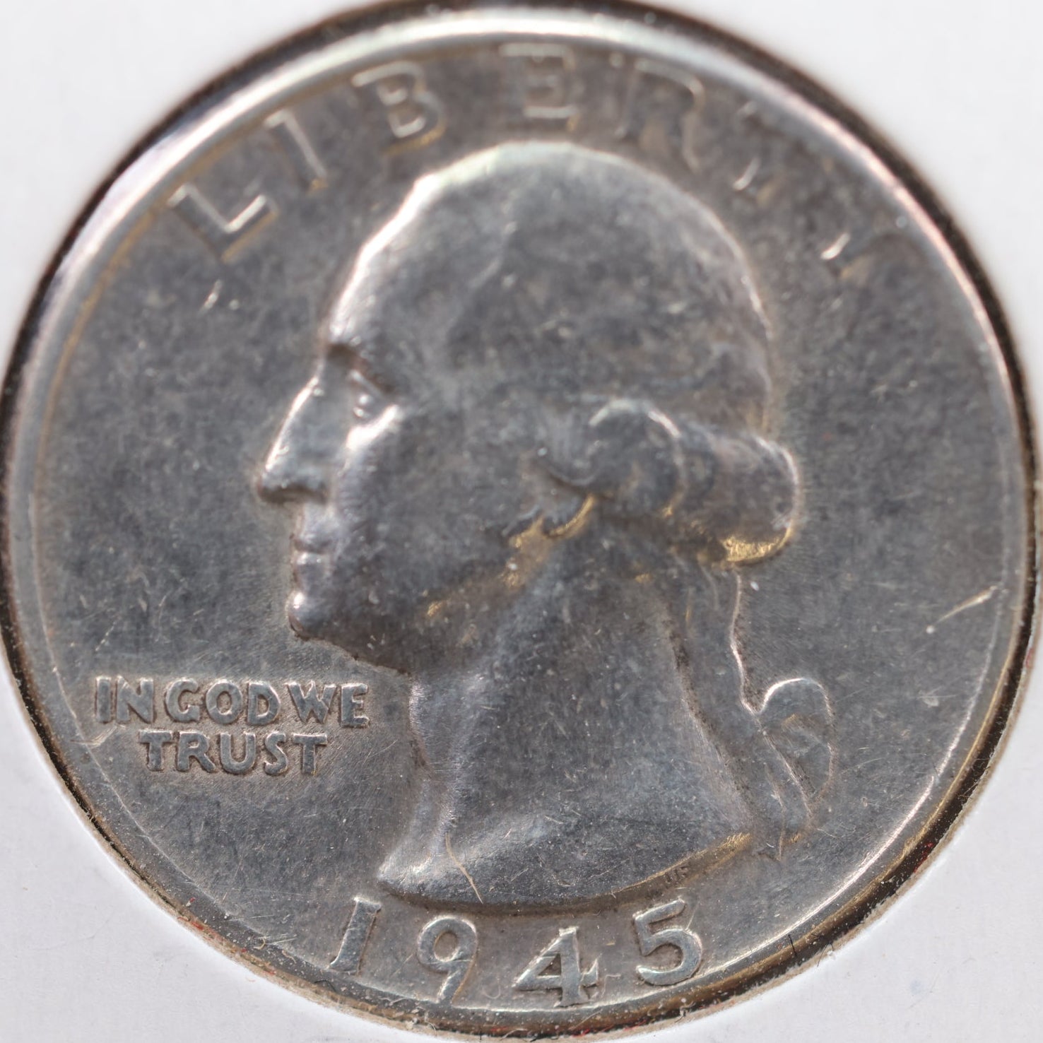 1945-D Washington Quarter, Extra Fine+ Circulated Coin, Store #QR1003