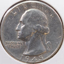 1945-D Washington Quarter, Extra Fine+ Circulated Coin, Store