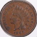 1907 Indian Head Cent, Extra Fine Circulated Coin, Store