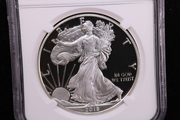 2018-S American Silver Eagle, Proof Strike, NGC Certified. Store #23082394