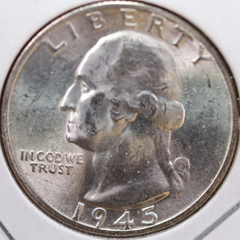 1945-S Washington Quarter, Mint State Uncirculated Coin, Store