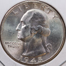 1945-S Washington Quarter, Mint State Uncirculated Coin, Store