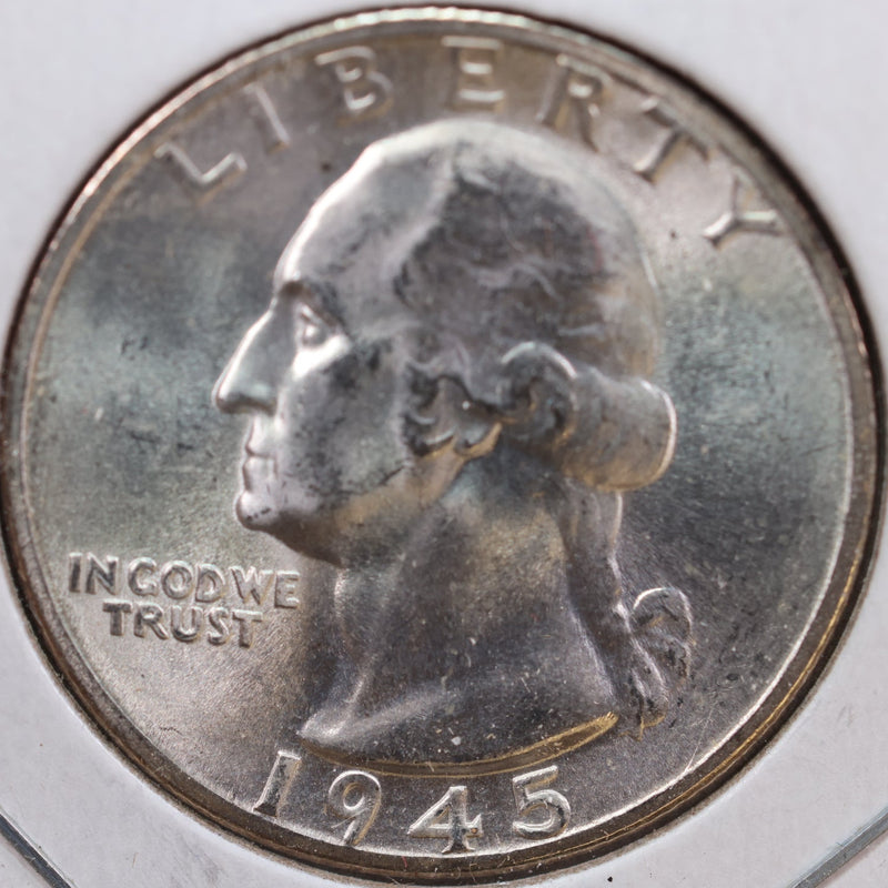 1945-S Washington Quarter, Mint State Uncirculated Coin, Store