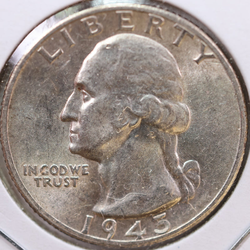 1945-S Washington Quarter, Mint State Uncirculated Coin, Store