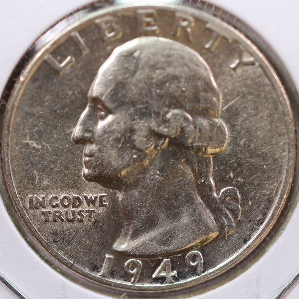 1949 Washington Quarter, Mint State Uncirculated Coin, Store #QR1010