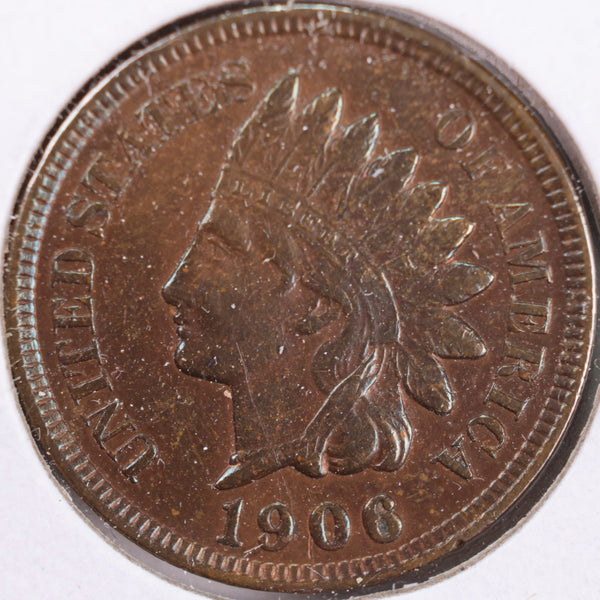 1906 Indian Head Cent, BN Mint State Uncirculated Coin, Store #CT0448