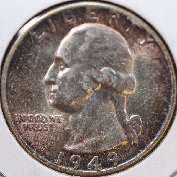 1949 Washington Quarter, Mint State Uncirculated Coin, Store #QR1011