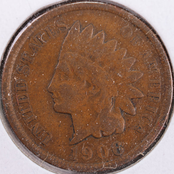 1906 Indian Head Cent, Fine Circulated Coin, Store #CT0449