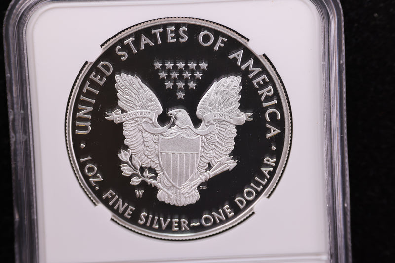2020-W American Silver Eagle, Proof Strike, 'V75' Privy Mark. NGC Certified. Store