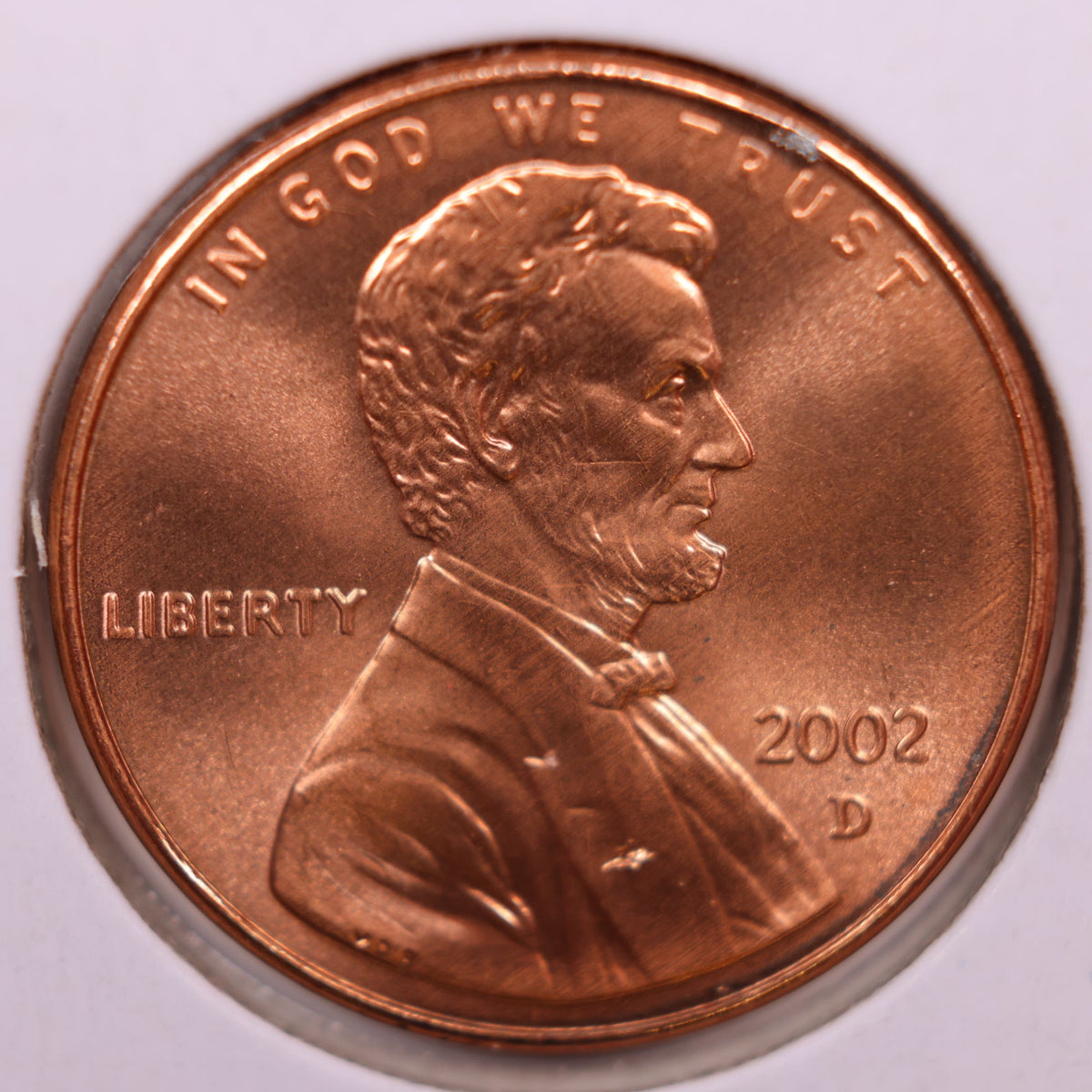 2002-D Lincoln Memorial Cent, Uncirculated Coin, Store #CT1786