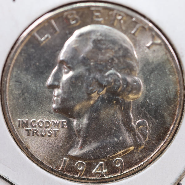 1949 Washington Quarter, Mint State Uncirculated Coin, Store #QR1012