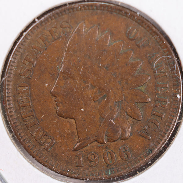 1906 Indian Head Cent, Extra Fine Circulated Coin, Store #CT0451