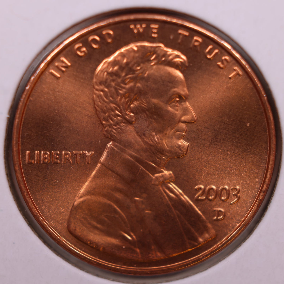 2003-D Lincoln Memorial Cent, Uncirculated Coin, Store #CT1789