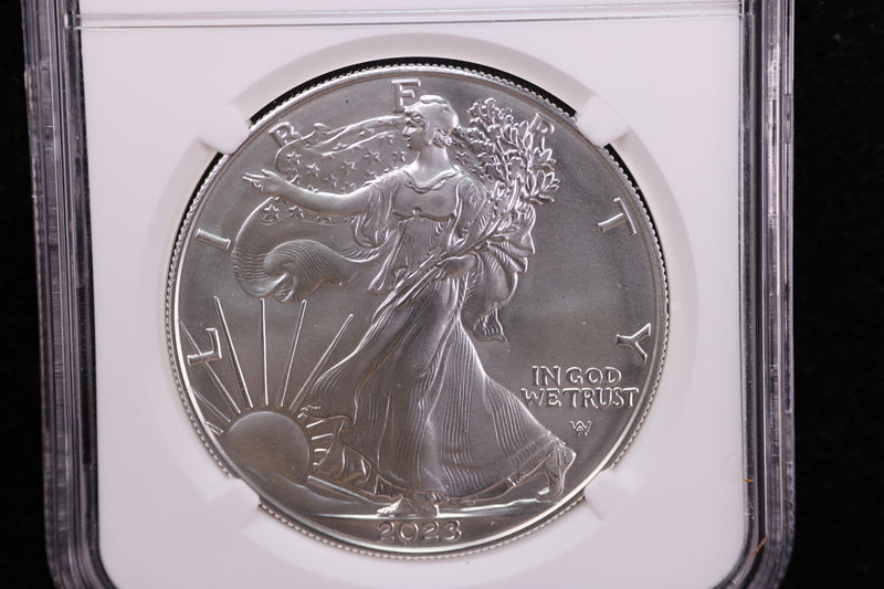 2023-W, American Silver Eagle, Burnished Strike, NGC Certified. Store