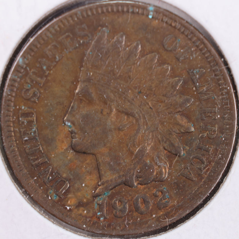 1902 Indian Head Cent, Extra Fine Circulated Coin, Store