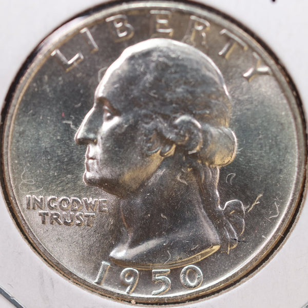 1950 Washington Quarter, Mint State Uncirculated Coin, Store #QR1016