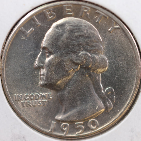 1950 Washington Quarter, Mint State Uncirculated Coin, Store #QR1017