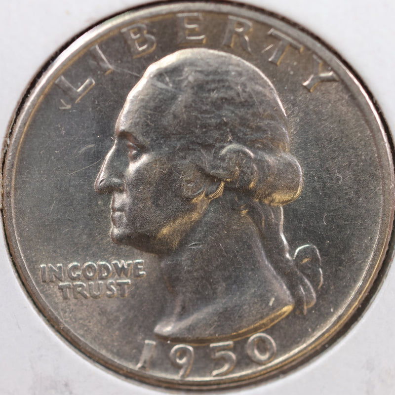 1950 Washington Quarter, Mint State Uncirculated Coin, Store