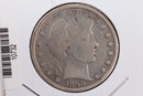 1898 Barber Silver Half Dollar., Very Good., Circulated Coin., Store