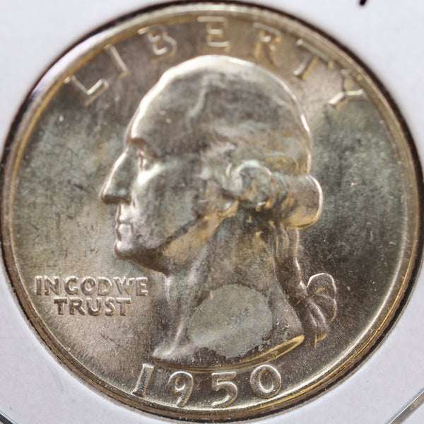 1950-D Washington Quarter, Mint State Uncirculated Coin, Store #QR1018