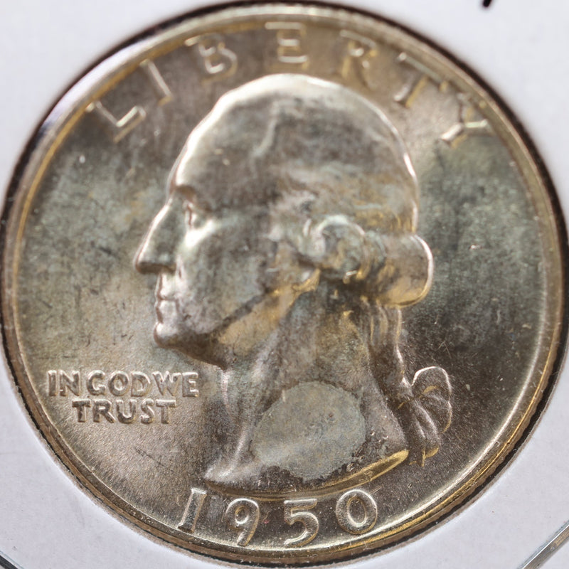 1950-D Washington Quarter, Mint State Uncirculated Coin, Store