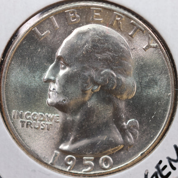 1950-D/D Washington Quarter, Mint State Uncirculated Coin, Store #QR1020