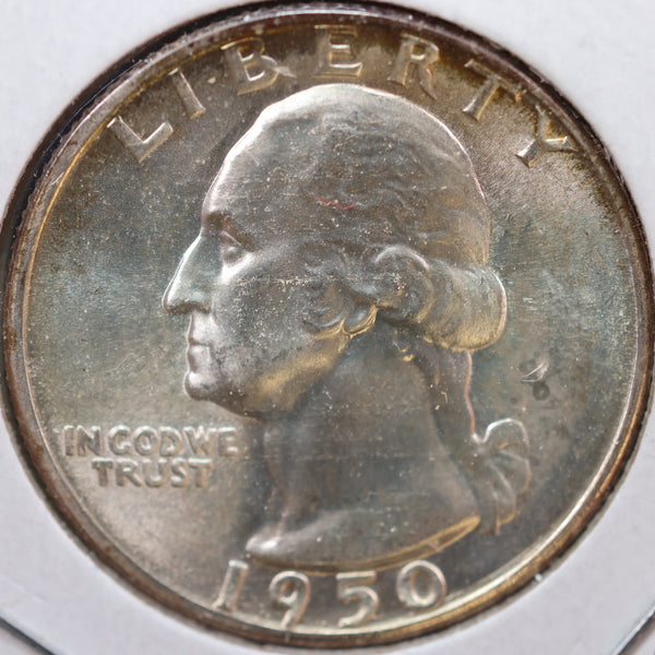 1950-D Washington Quarter, Mint State Uncirculated Coin, Store #QR1021