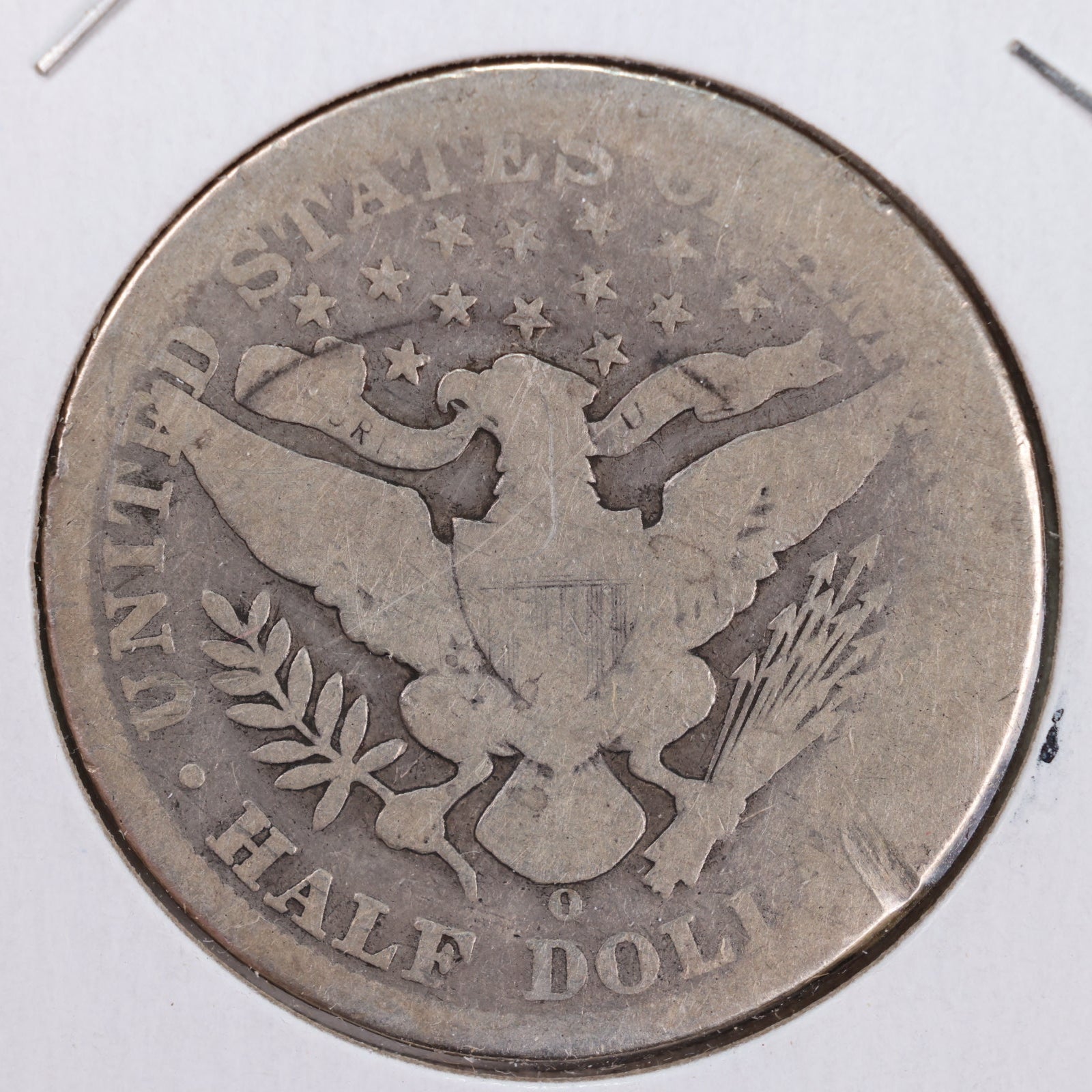 1898-O Barber Silver Half Dollar, About Good Circulated Coin, Store #HR008
