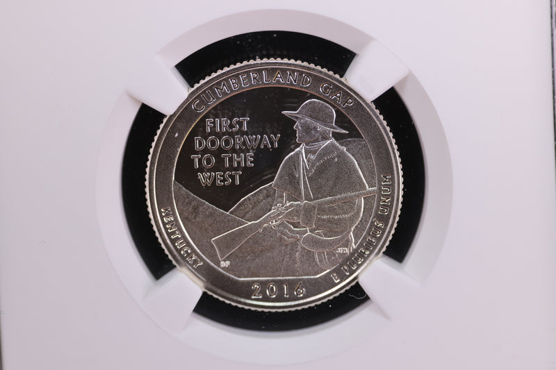 2016-S National Park Silver Proof Quarter, NGC Certified, Store Sale