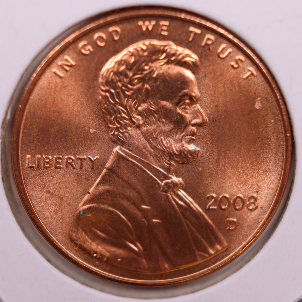 2008-D Lincoln Memorial Cent, Uncirculated Coin, Store #CT1804