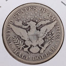 1899 Barber Silver Half Dollar., Very Good., Circulated Coin., Store