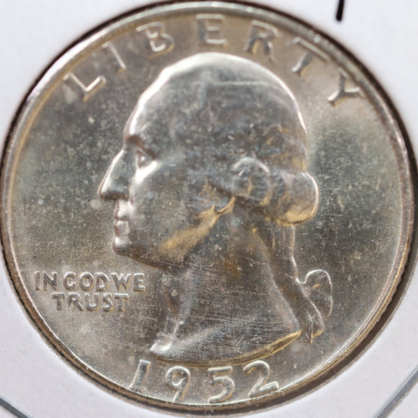 1952-D Washington Quarter, Mint State Uncirculated Coin, Store #QR1029